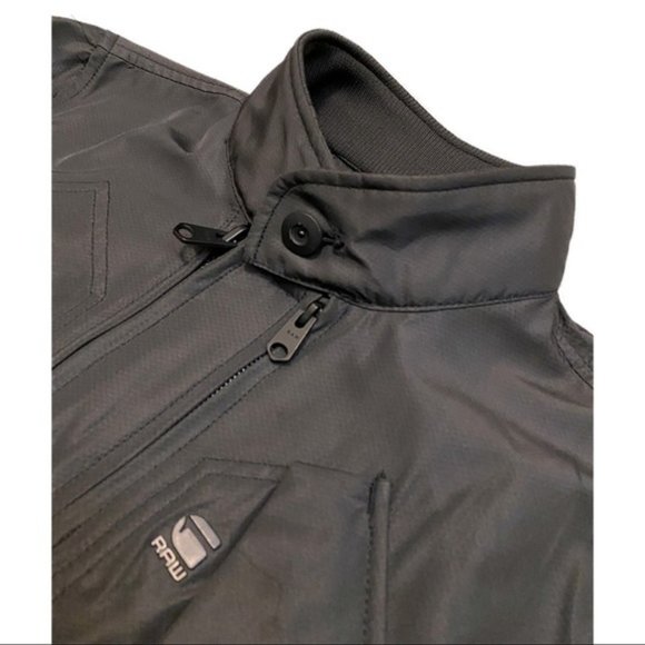 G Star - Mass Bomber Black Biker Motorcycle Jacket - S/M - Picture 3 of 8